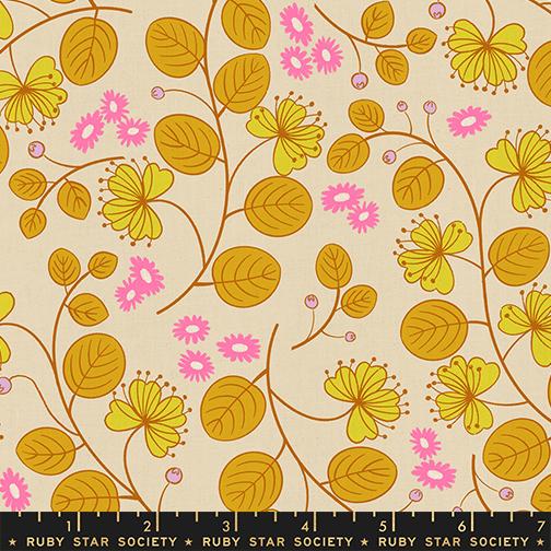Lofi Linen - Parchment - Ruby Star Society (Per ½ Meter)
