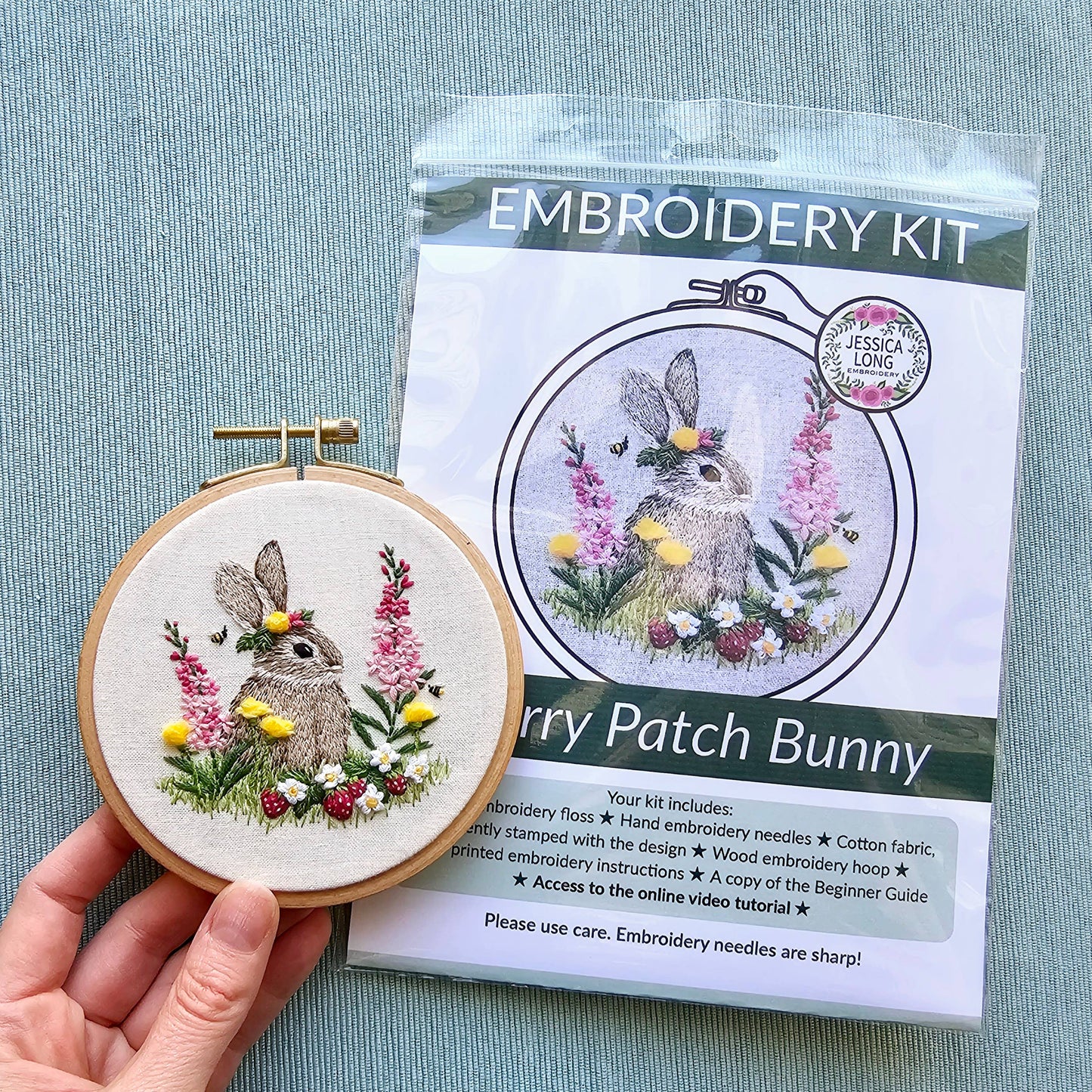 Berry Patch Bunny -  Embroidery Kit