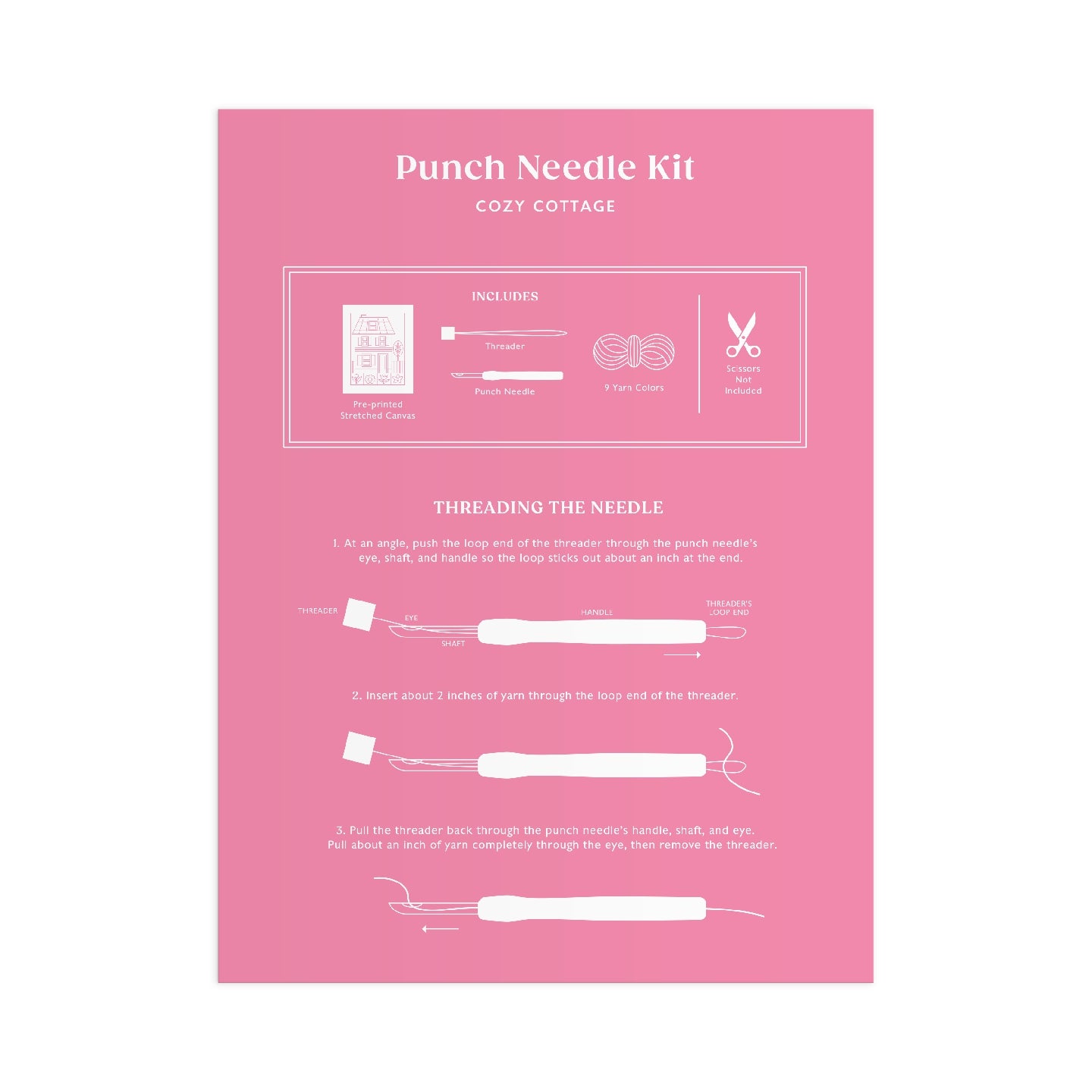 Cozy Cottage Punch Needle Kit by (artist) Molly Egan