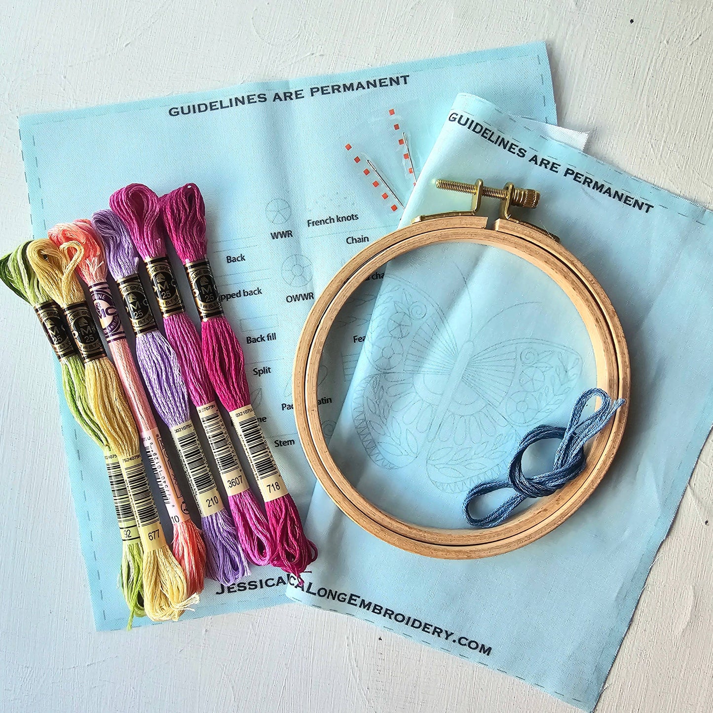 Beginner Butterfly Sampler- Embroidery Kit