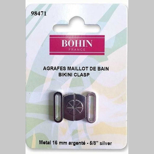 Bohin Bikini Clasp – 16 mm | 5⁄8" Metal (Silver)