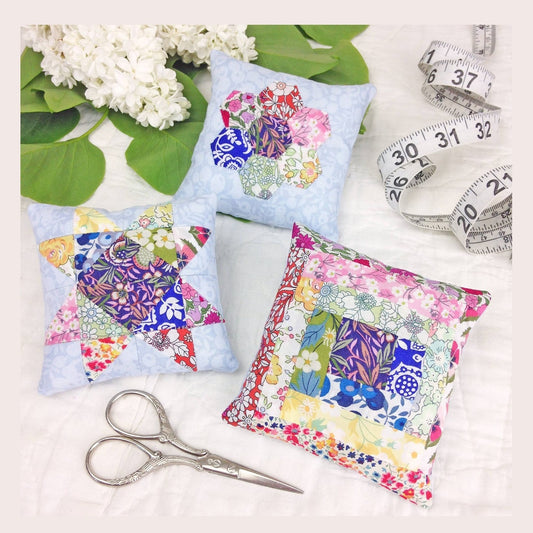 Liberty Tana Lawn® Fabric Three Patchwork Pin Cushion Kit