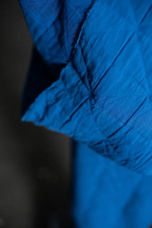 Blue Pop Jacquard Cotton - Merchant & Mills (Per ½ Meter)
