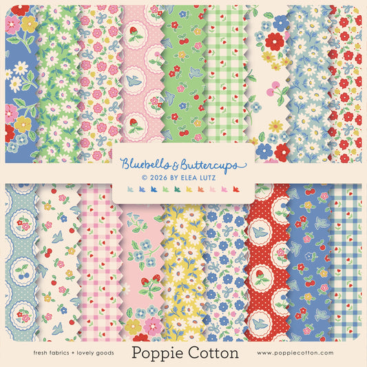 Bluebells & Buttercups Jelly Roll - Poppie Cotton