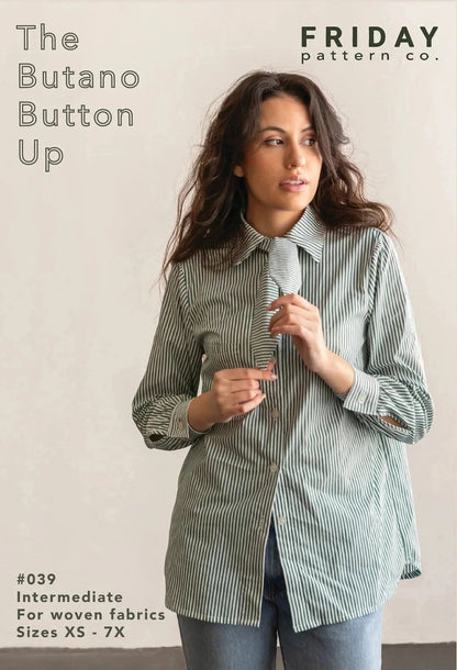 Butano Button Up - Sizes XS-7X - Paper Pattern