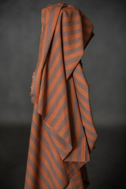 Double Chocolate Organic Cotton - Linen Stripe - Merchant & Mills (Per ½ Meter)