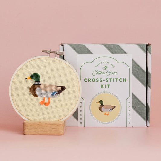 Duck Cross Stitch Kit - Beginner Friendly