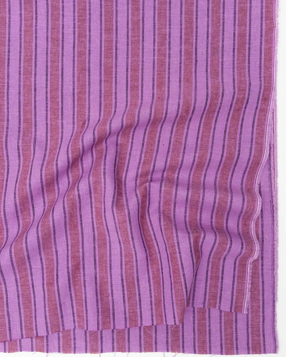 Eden Stripe - Hyacinth -  Linen/Cotton Stripe (Per ½ Meter)