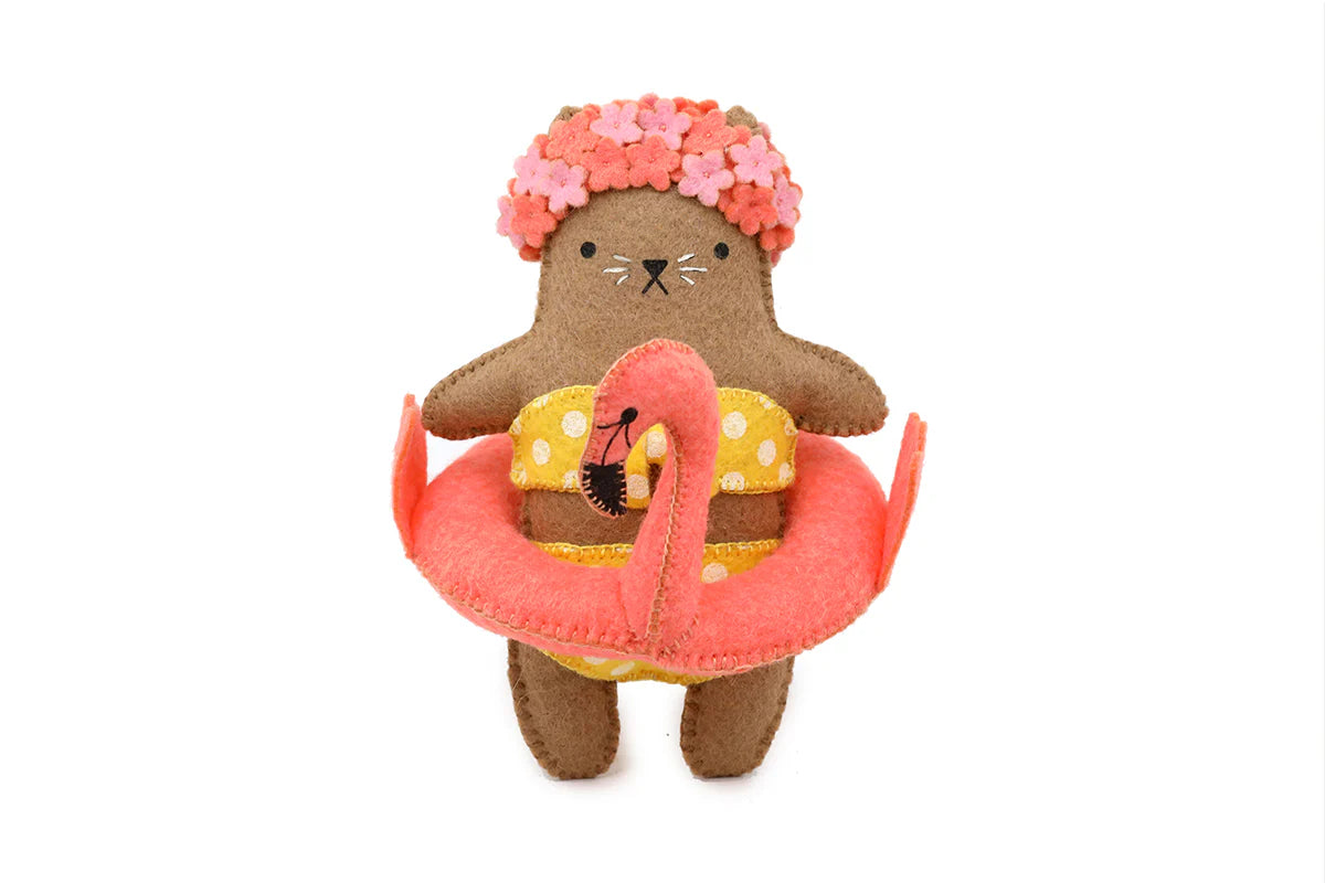 Flamingo Cat (Level 3) - Felt Doll Kit
