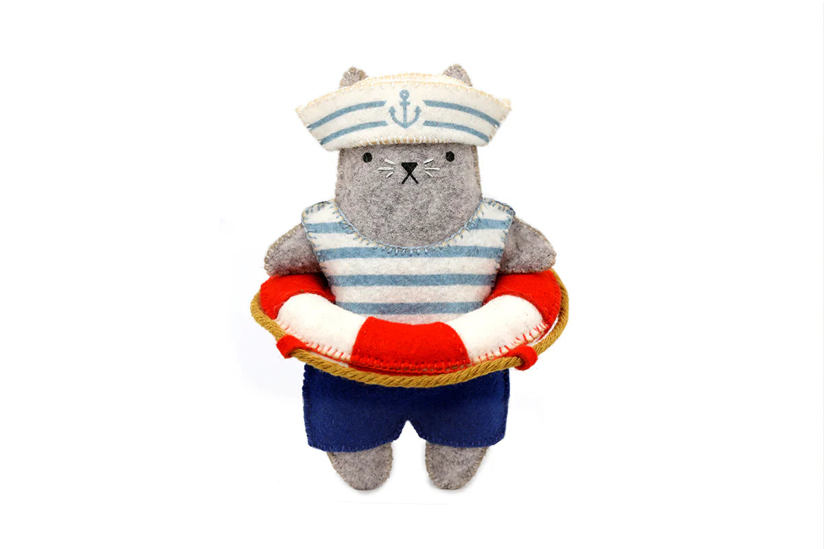 Sailor Cat (Level 3) - Felt Doll Kit