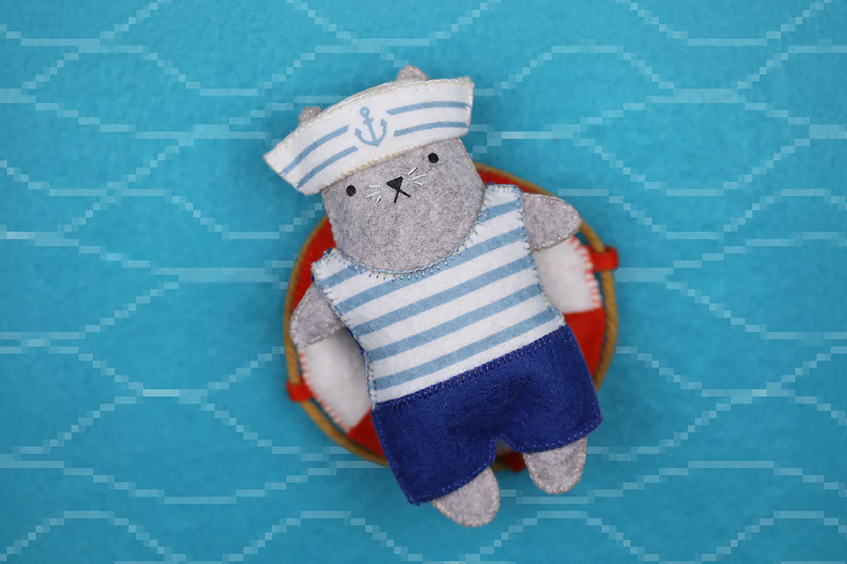 Sailor Cat (Level 3) - Felt Doll Kit