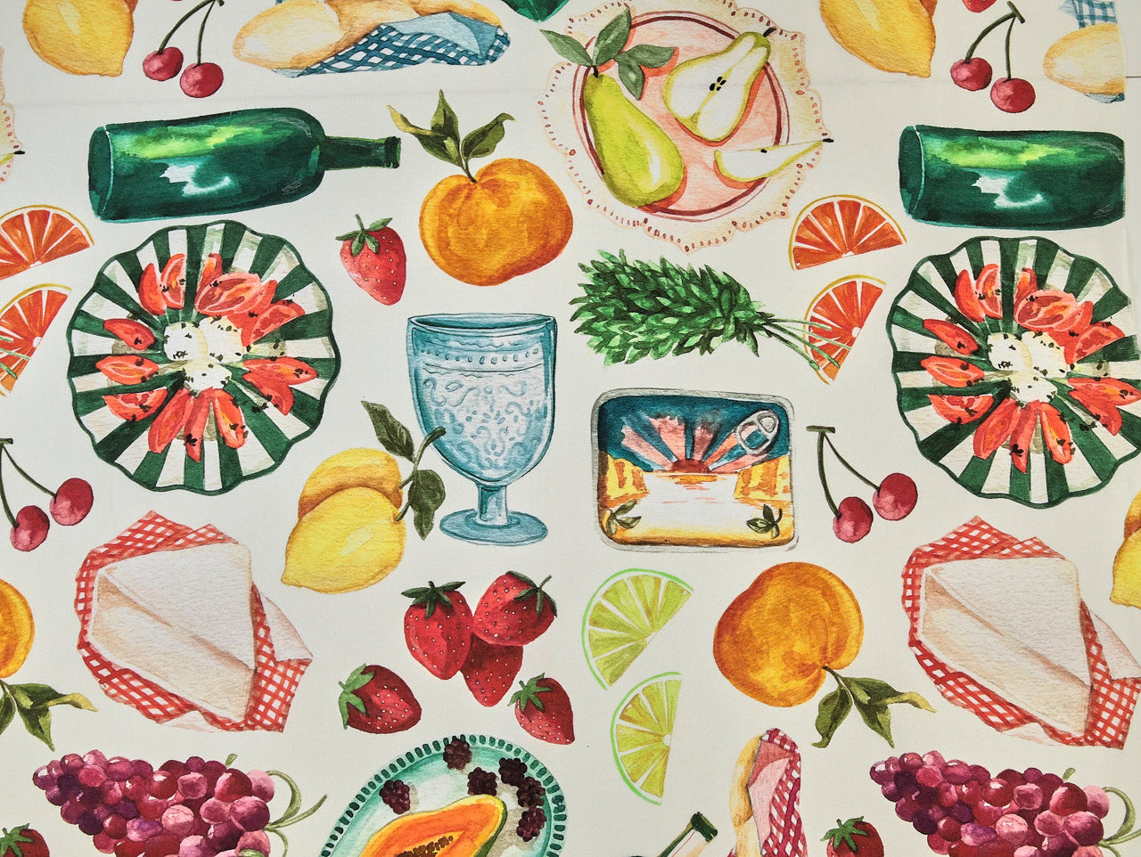 Toulouse Picnic - Viscose & Linen - Ivory (Per ½ Meter)