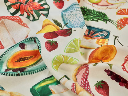 Toulouse Picnic - Viscose & Linen - Ivory (Per ½ Meter)