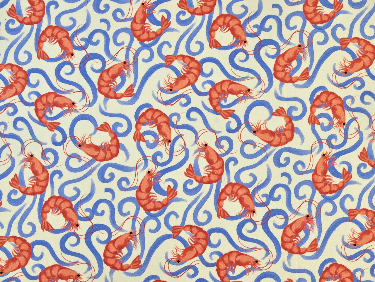 Prawn Cocktail - Viscose & Linen - Cream (Per ½ Meter)