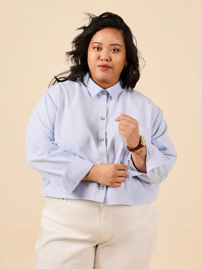 Jenna Button-Up Shirt & Dress - Size XXS-4X - Closet Core Patterns