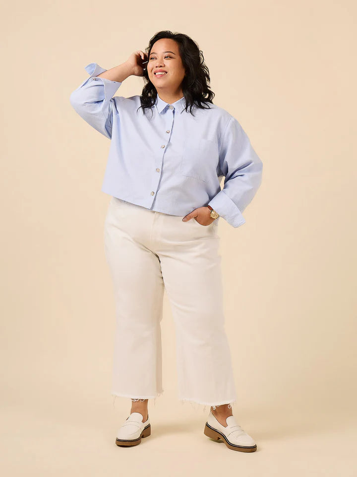 Jenna Button-Up Shirt & Dress - Size XXS-4X - Closet Core Patterns