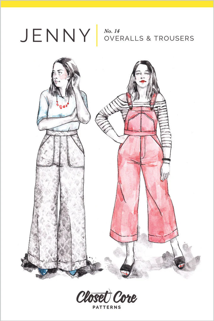Jenny Overalls + Trousers - Size 0-20 - Closet Core Patterns