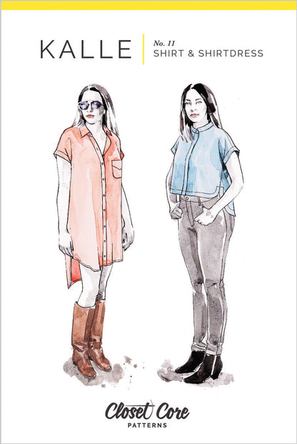 Kalle Shirt + Shirtdress - Size 0-20 - Closet Core Patterns
