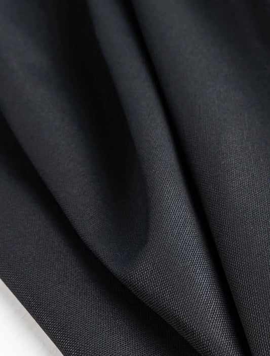 Midweight Organic Cotton Canvas - Black (Per ½ Meter)