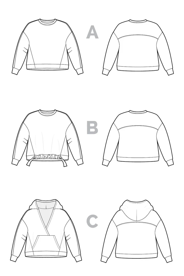 Mile End Sweatshirt- Size 0-20 - Closet Core Patterns
