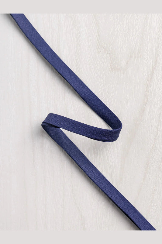 Double-Fold Cotton Poplin Bias Tape 13mm - (1/2") Wide - Navy (Per ½ Meter)