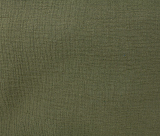 Cotton Gauze - Olive (Per ½ Meter)