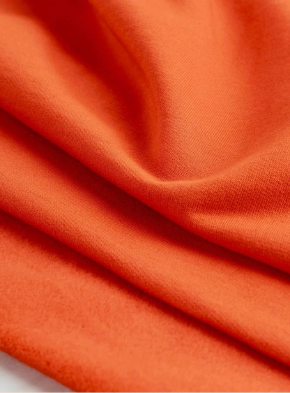 Organic Cotton Fleece - Orange (Per ½ Meter)