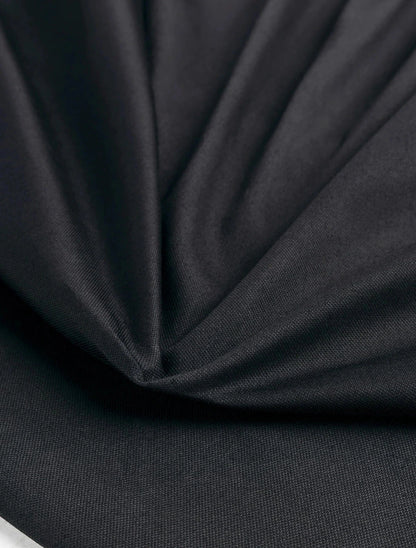 Organic Cotton Stretch Canvas - Black (Per ½ Meter)