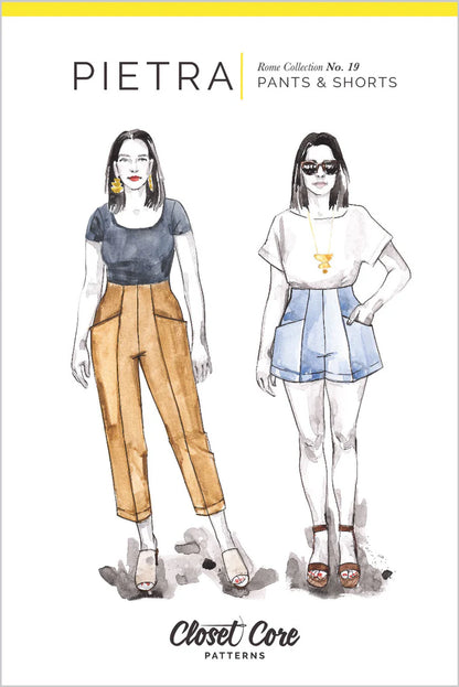 Pietra Pants + Shorts - Size 0-20 - Closet Core Patterns