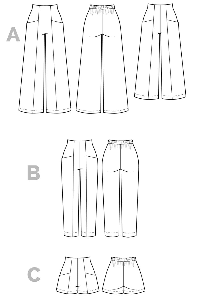 Pietra Pants + Shorts - Size 0-20 - Closet Core Patterns