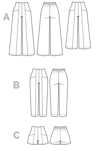 Pietra Pants + Shorts - Size 0-20 - Closet Core Patterns