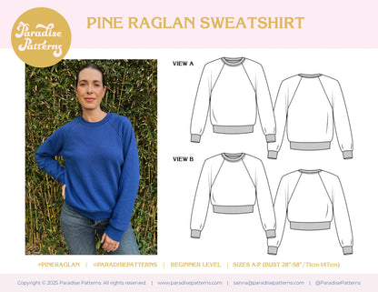 🧵🧵🧵 Intermediate - Pine Raglan Sweater | 2-Week Class | Monday 2nd & 9th November