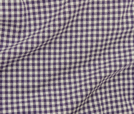 Organic Gingham - Purple Iris (Per ½ Meter)