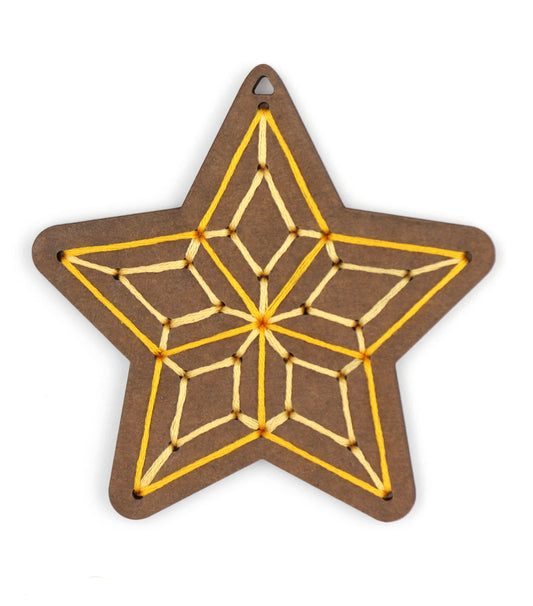 Gingerbread Star - DIY Stitched Ornament Kit