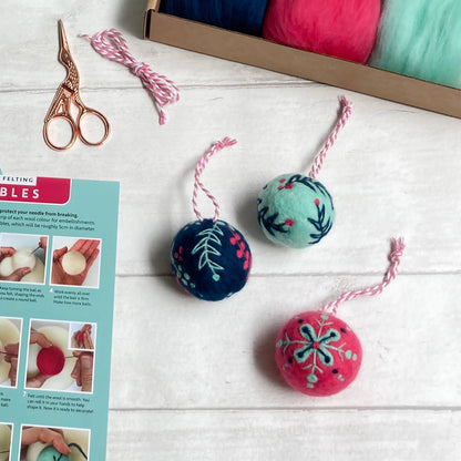 Christmas Baubles - Needle Felting Kit