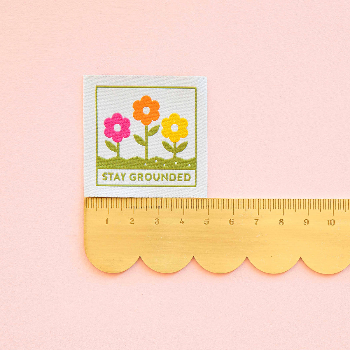 Grounded Label Stay Grounded - Large Sewing Woven Label by Sarah Hearts – The Makery