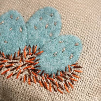 Linen Lavender Bags Embroidery Kit - Spring Garden