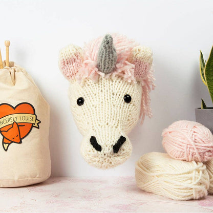 Giant Unicorn Head Knitting Kit by Sincerley Louise