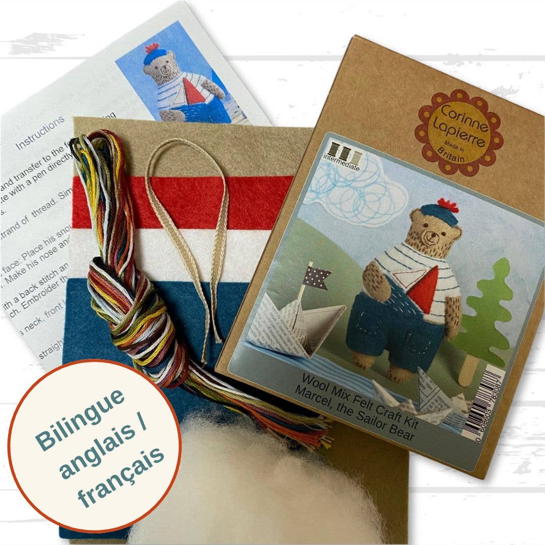 Marcel the Sailor Bear - Felt Craft Mini Kit