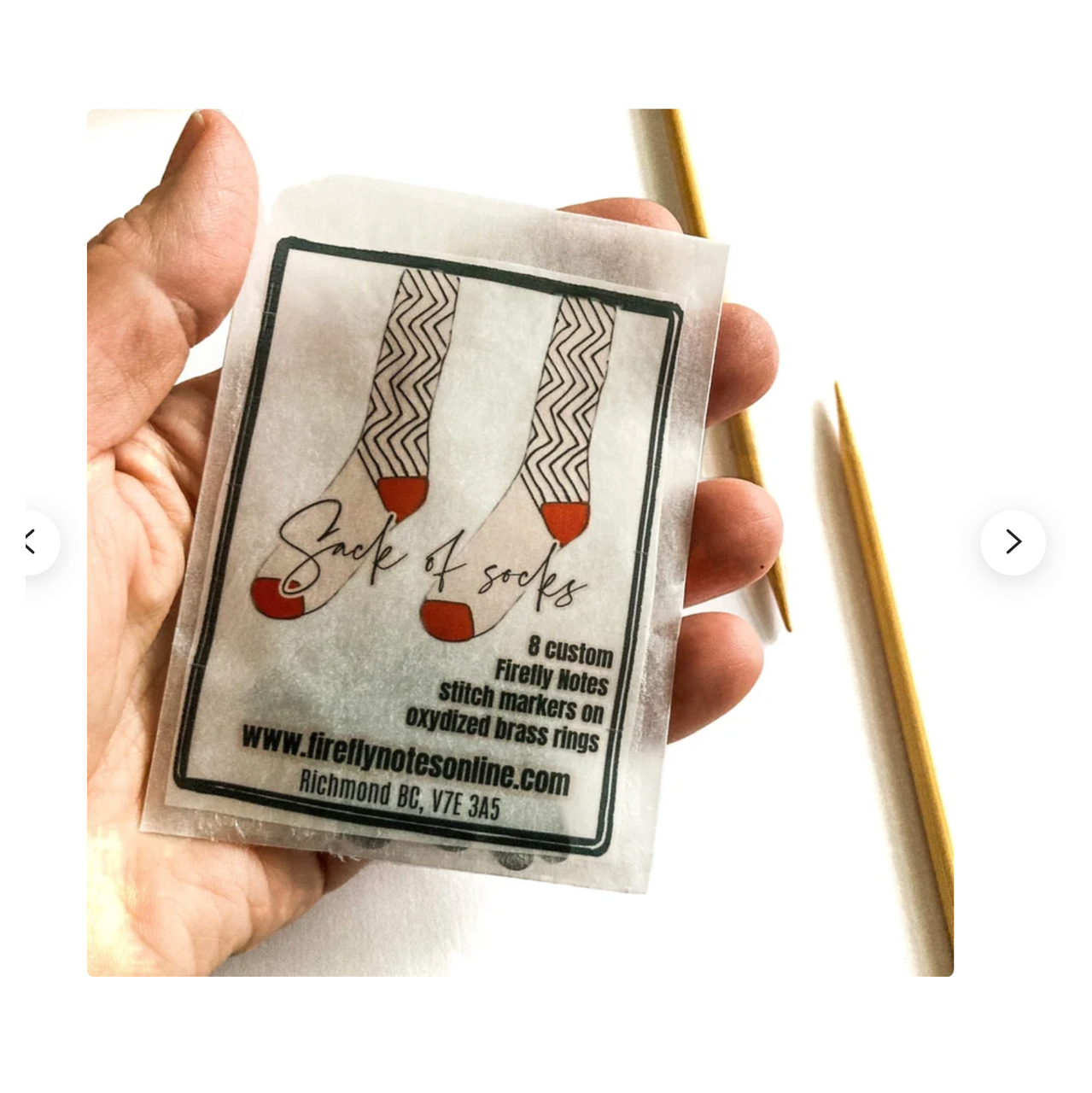 Sack of Socks” Enamel Stitch Markers (8-Pack)