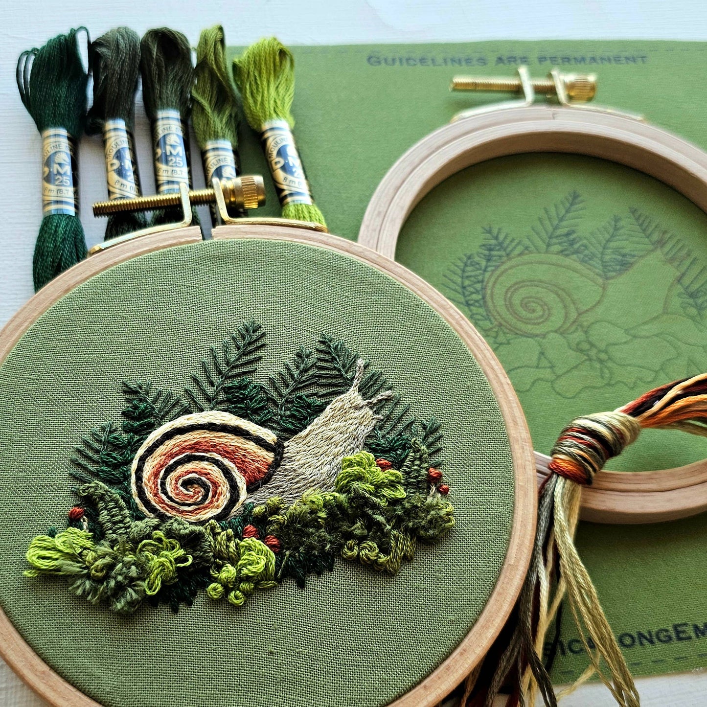 Forest Snail - Intermediate - Embroidery Kit