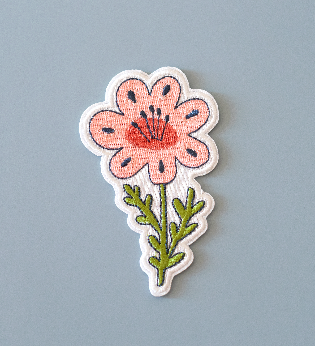 Pink Floral Iron-On Patch