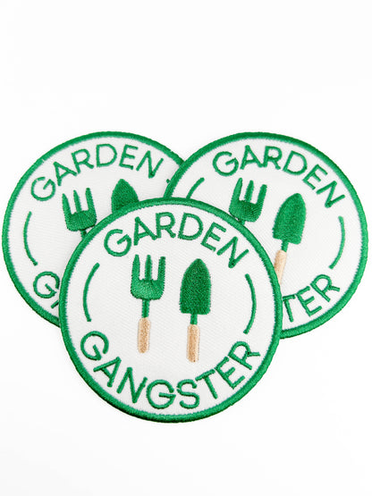 Garden Gangster - Embroidered Iron On Patch