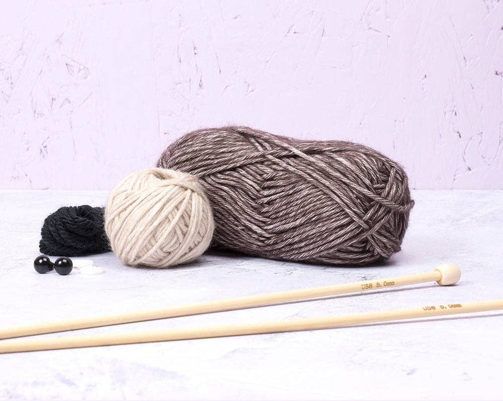 Mini Bison Head Knitting Kit by Sincerely Louise