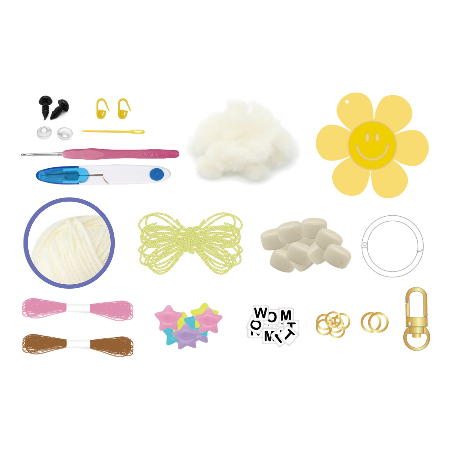 Little Bunny Keychain - DIY Crochet Kit