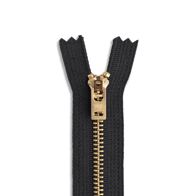 YKK #5 - 9" Brass Jean Zipper (Various Colours)