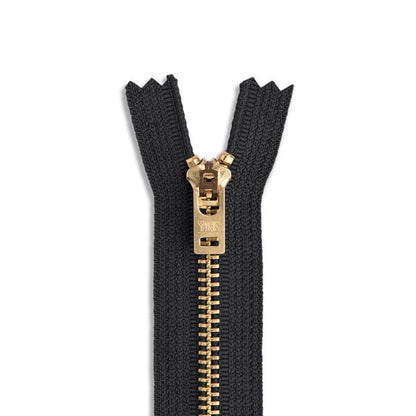 YKK #5 - 9" Brass Jean Zipper (Various Colours)