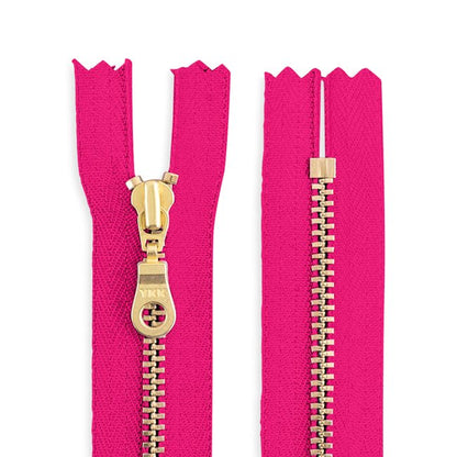 YKK #4.5 - Brass Donut Pull - Bag Zipper 18" (Various Colours)