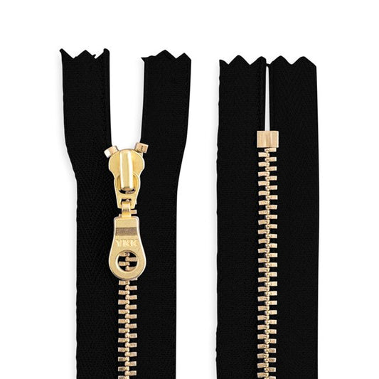 YKK #4.5 - Brass Donut Pull - Bag Zipper 18" (Various Colours)