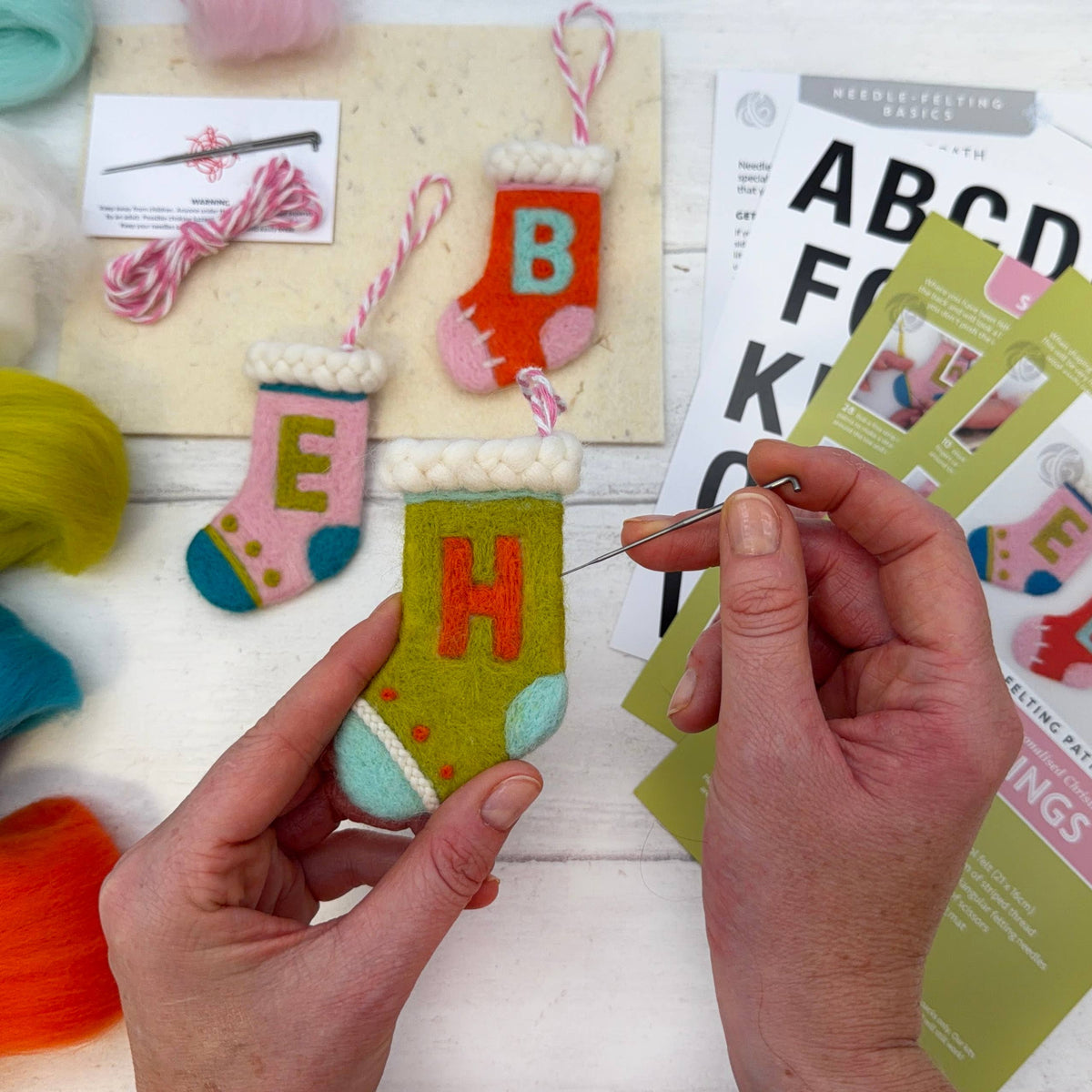 Christmas Stocking - Needle Felting Kit